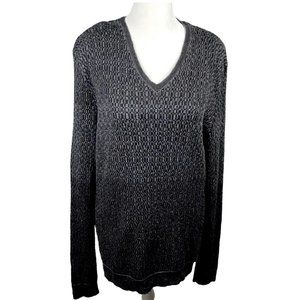 Calvin Klein Women’s Pullover Sweater Merino Wool V Neck Long Sleeve Ombré